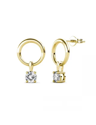 Octavia Ohrringe - Gold und Kristall