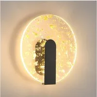 BlingBin LED Wandleuchte Innen LED, 5W Rund Modern Wandlampe Wandbeleuchtung aus Acryl, 500LM, LED fest integriert, Warmweiß, Warmweiß 300K, Wandlampe Innen für Wohnzimmer, Treppenhaus, Flur