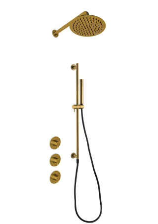 JEE-O slimline 05 Wand-Duschkombination mit Thermostat, mattgold, 800-6465 800-6465