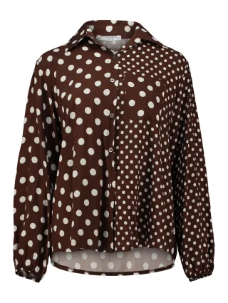 Zabaione - Blouse Ni44naa coffee - Gr. - M