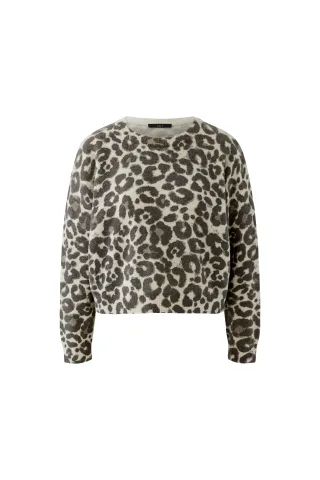Oui - Pullover lt stone taupe - Gr. - 34
