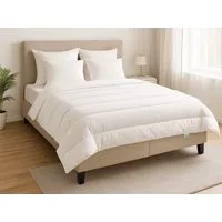 Dreamstar Microfaserbettdecke + Kopfkissen Eco, Bettdecke 135x200 oder 155x220 cm mit Kissen 40x80 oder 80x80 cm, Füllung: Faserfüllung, Bezug: Microfaser, Bettwaren-Set, Ganzjahresbettdecke & Kissen, weich & atmungsaktiv