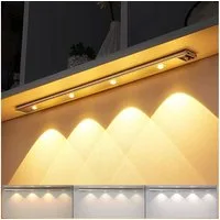 Lapalife LED Unterbauleuchte Dimmbar Schrankbeleuchtung mit Bewegungsmelder, 3 Farbtemperaturen, Magnetisch, Wiederaufladbar für Küche Schlafzimmer Kleiderschrank