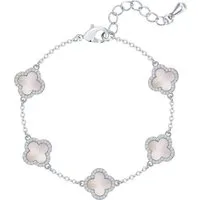 Lulu & Jane Armband Kleeblatt versilbert