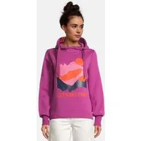 salzhaut Hoodie SABBELTRIENE Damen hinten länger salzhaut Kapuzenpullover – bequemer Fit und nordisch klares Design
