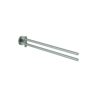 Grohe Essentials Handtuchhalter 40371DC1 2-armig, schwenkbar, 43,9cm, supersteel