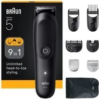 Braun Haarschneider Braun All-in-One Series 5, 9-in-1 Set, ultrascharfe Klinge, 120 Min Akku, SkinGuard-Technologie