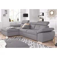 exxpo - sofa fashion Ecksofa Spring, super bequem, mit Armteil- und Kopfteilfunktion, L-Form, wahlweise mit Bettfunktion und Bettkasten