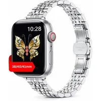 S&T Design Smartwatch-Armband Armband für Apple Watch Edelstahl Ersatzarmband, Kompatibel mit Apple Watch 38 / 40 / 41/ 42 / 44 / 45 / 46 / 49 Metall