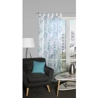 HOME WOHNIDEEN Gardine GORANE (1 St), Schlaufen, halbtransparent, Polyester, bedruckt