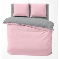 One Home Bettwäsche Wende Streifen, Renforcé, 3 teilig, gestreift und modern, Baumwolle Doppelbett