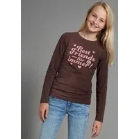 KIDSWORLD Langarmshirt Slogan Shirt: BEST FRIENDS - für immer! Sprücheshirt für Best Friends, hüftlange Schnittform, Basic-Stil