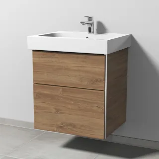 Sanipa 3way Waschtischunterbau zu Geberit iCon Waschtisch mit 2 Auszügen, Eiche-Kansas BR65059