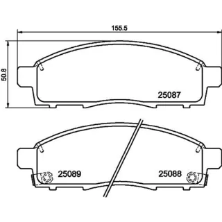 Hella Bremsbel?ge vorne Fiat Fullback Mitsubishi L200