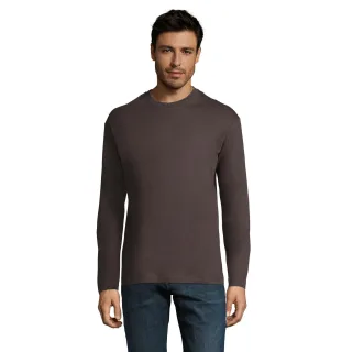SOLS - "Monarch" T-Shirt für Herren Langärmlig (Dunkelgrau unifarben)