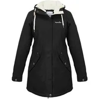 Regenliebe Regenjacke Friesennerz schwarz Regenparka mit Teddyfleece gefüttert