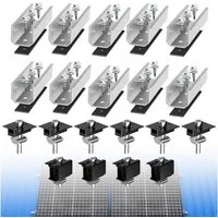 GLIESE Solarmodul-Halterung PV Halterung Befestigungsschiene Trapezblech Flachdach Montage, (Set, 30-tlg., Dachstromerzeugung Soalrpanel Halterung, Korrosionsbeständig, Rostgeschützt)