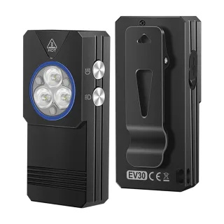 SEEKNITE EV30 550 Lumens Mini Flashlight Rechargeable Bright Small LED Pocket Flat Light with Clip Magnetic Tail, Keycha