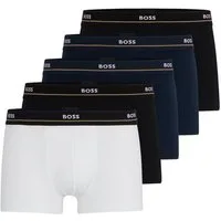 BOSS Trunk Trunk 5P Essential (Packung, 5-St., 5er Pack) mit modischem, teilweise kontrastfarbenen BOSS Logo-Elastikbund