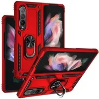 CoolGadget Handyhülle Armor Shield Case für Samsung Galaxy Z Fold 4 7,6 Zoll, Outdoor Cover Magnet Ringhalterung Handy Hülle für Galaxy Z Fold 4 5G