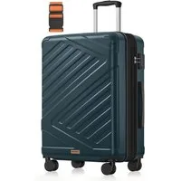 SONGMICS Hartschalen-Trolley Kofferset, 360° Rollen, robuster Reisekoffer, Bordcase, ABS, TSA-Schloss, Zahlenschloss, Koffergurt, erweiterbar, mittel