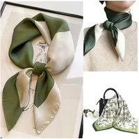 MOPUEA Bandana Damen Halstuch 70×70cm Weiches Tuch aus Polyester für Hals und Taschen, (Faux Seidenschal Seidentuch Kopftuch Vierecktuch, 1-St. for Frauen Seidengefühl Schal Satin Hijab Mode Wraps Haarbänder Band), Geschenk für Frauen/Mutter/Großmutt