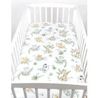 BabyLux Spannbettlaken BABYLUX SPANNBETTLAKEN 60x120 cm Spannbetttuch Baumwolle Kinder Baby, 124. Africa_Tiere