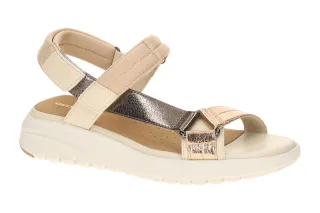 Geox Damen Sandale D65BSD FLEXTRIDE S - rose/papyrus/dk beige - Wasserdicht +...