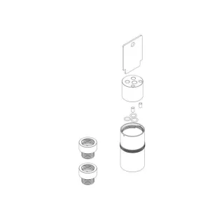 Herzbach MODUL7 Verlängerung 20mm PUSH-Thermostat 70.718013.1.09 Wandauslauf 1 Verbraucher