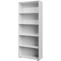 Casaria Bücherregal Vela, Weiß Holz 5 Fächer 190x60x28cm Wand Standregal Büroregal für Ordner