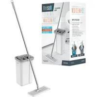Teesa Wischmopp Flachmopp mit Zweikammer-Eimer New Clean, Fassungsvermögen 5,7 l, New Clean R13