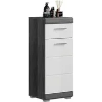 welltime Unterschrank SIENA, Breite 37cm, 1 Tür, 1 Schubkasten, 2 Fächer, MDF-Front (1-St., TOPSELLER) in verschiedenen Farben erhältlich, Badmöbel, Badschrank, Kommode, Bad