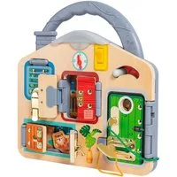 Hape Motorikbrett Spiele-Tafel Schloss & Schlüssel, mit Lichtfunktion