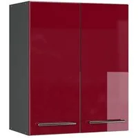 Vicco Hängeschrank Fame-Line, Bordeaux Hochglanz/Anthrazit, 60 cm (1-St)