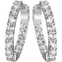 Firetti Paar Creolen Schmuck Geschenk Silber 925 Ohrschmuck Ohrringe, mit Zirkonia (synth)