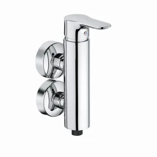 Kludi OBJEKTA Brause-Einhandmischer DN15 vertikale Blockarmatur chrom, 366510575 366510575