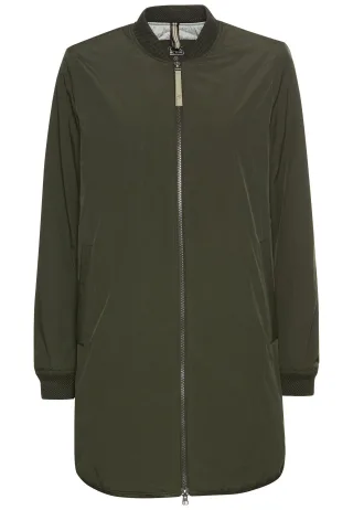 camel active - Wasserabweisender Mantel aus reinem Polyester forest night - Gr. - 48