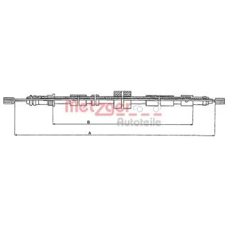 Metzger Handbremsseil hinten links Peugeot 306