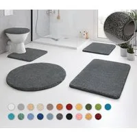 Kleine Wolke Badematte RELAX, Badvorleger, Badezimmer Teppich, Höhe 30 mm, rutschhemmend beschichtet, fußbodenheizungsgeeignet, Polyacryl, rechteckig, 2er-Set 55x65 cm / 70x120 cm, Badteppich, meliert, rechteckig, rund & als Set erhältlich