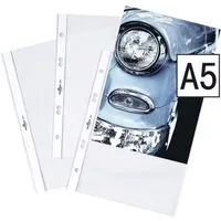 DURABLE Prospekthülle, 25 Stück, glasklar, Format A5, 6-fach-Lochung, oben offen