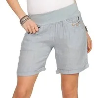 Mississhop Leinenhose Damen Shorts Leinenshorts Bermuda 100 % Leinen kurze Hose 293