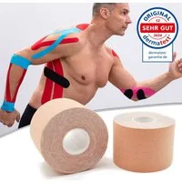 Axion Kinesiologie-Tape Kinesio-Tape - Wasserfestes Tape, verschiedene Farben, je 500 x 5 cm (Set, 2-St) MEDIZINPRODUKT, Sporttape Bandage