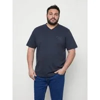 LERROS T-Shirt T-Shirt mit V-Neck in Strickqualität, grosse Größen