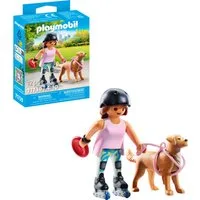 Playmobil® Inlinerin mit Retriever (71739), Playmobil My Life Konstruktions-Spielset, (12 St)