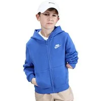 Nike Sportswear Kapuzensweatjacke K NSW CLUB FLC HD FZ LS LBR mit Kapuze, aus Baumwollmischung, Langarm, normale Länge