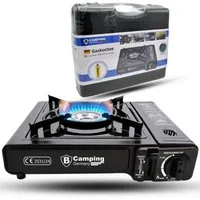 bahama Gaskocher für Gas Kartuschen 227g mobiler Camping Kocher Outdoor 1-flammig, (Butangaskocher Gasherd, 1-St), Campingkocher Kartuschenkocher 1-flammig mit Trage-Koffer
