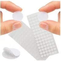 Ruhhy Klett-Klebepad Selbstklebendes Klettband 18 mm (Spar-Set, 500-St., bequeme Befestigung) 250 Haken- und 250 Schlaufenpunkte, leicht anzubringen