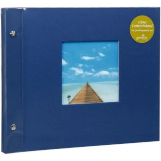 Goldbuch Bella Vista blau 30x25 Schraubalbum 40 schwarze Seiten
