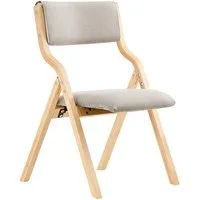 SoBuy Klappstuhl FST40, Küchenstuhl, Esszimmerstuhl, Holzstuhl, Faltbar, Küche, Büro, Küchenstuhl mit gepolsterter Sitzfläche und Lehne