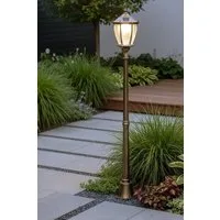 Arnusa LED Solarleuchte Gartenlaterne Außenleuchte Sockelleuchte 175cm Klassisch Solarlampe, Farbwechsel, LED fest integriert, warmweiß, kaltweiß, kabellos mit Dämmerungssensor